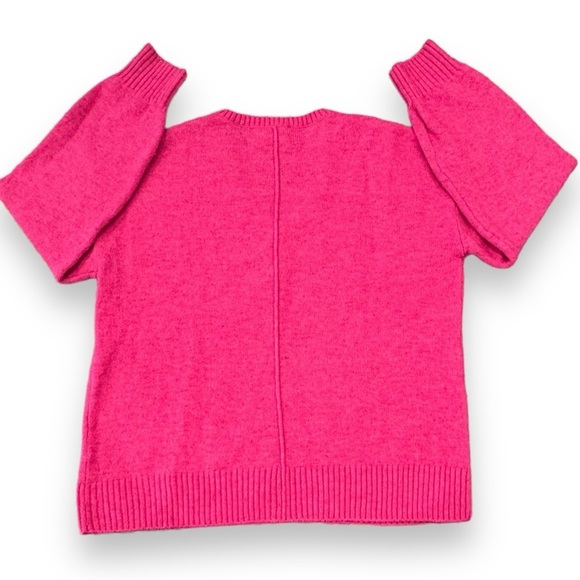 Vince Camuto Size Small V-Neck Pink Sweater Acrylic-Polyester-Spandex - Picture 4 of 6